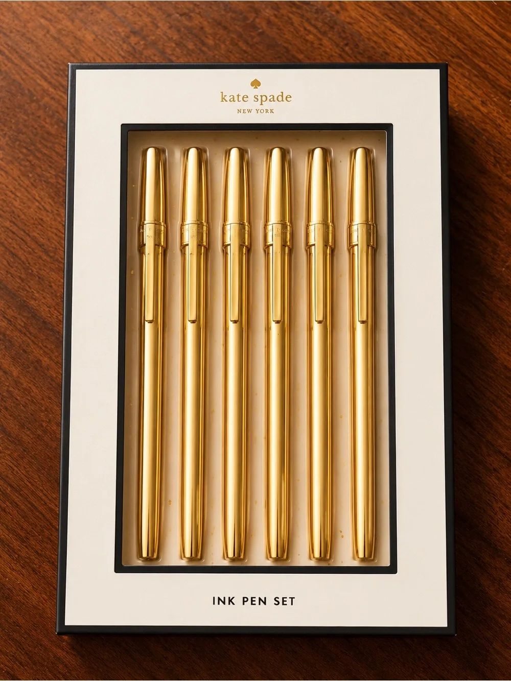 kate spade gold metallic pen gift set